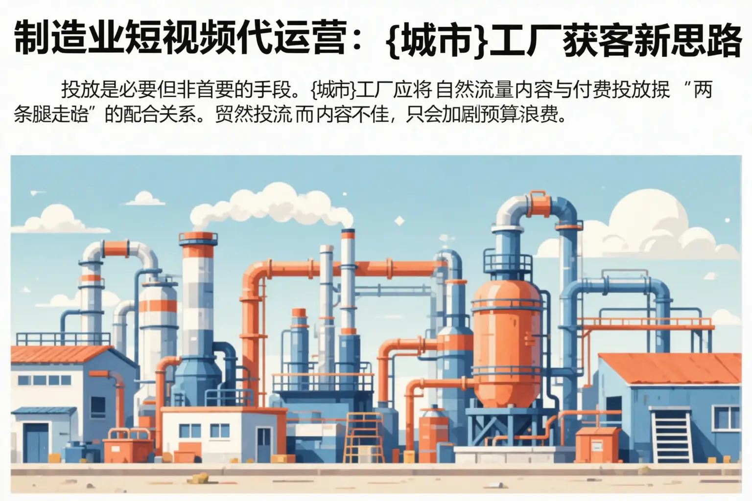 制造业短视频代运营:达尔罕茂明安联合旗工厂获客新思路